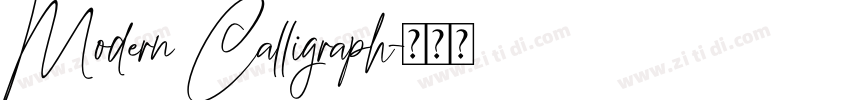Modern Calligraph字体转换